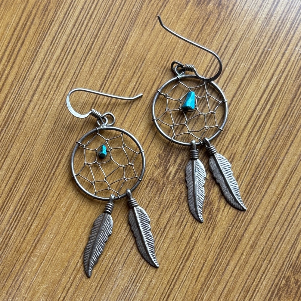 Silver Dreamcatcher Earrings